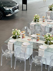 Le Minou Regal  Glass Dining Table Box | Contemporary-Style Dining Table