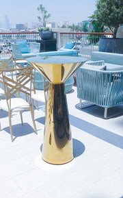 Metal Silver Cocktail Table | Modern Silver Cocktail Table