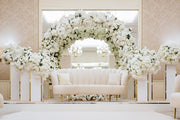 RIPPLE 3 Seaters Sofa Beige Velvet | Classic Luxury Event Sofa