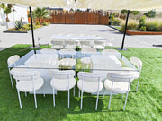 Audrey Dining Chair White Tidy Fabric | Upscale Dining Chair | Boucle Fabric Dinning