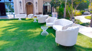 RIPPLE Single Sofa Beige Velvet | Wedding Sofa | Party Comfy Sofa