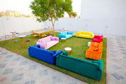 Flora 3 Seater Velvet Sofa Blue | Luxurious Velvet Sofa