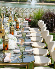 Duke Chair Gold Beige | Ergonomic Dinning Chair