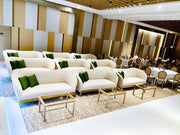 Chloe 3 Seaters Sofa Velvet Gold | Gold Accents Sofa | Modern Luxury Event Sofa