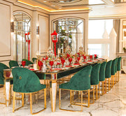 DAPHIN Velvet Chair | Green velvet Dinning Chair