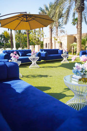 Flora 3 Seater Velvet Sofa Blue | Luxurious Velvet Sofa