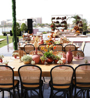 Black Rattan Chair | Party Chair with Vintage Aesthetic