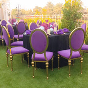 Throne King Chair Purple | Golden Dinning Chair | Velvet Luxury Dinning Chair