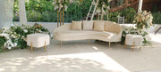 MAISON Modern Curve Sofa Beige | Modern Chic Bridal Sofa