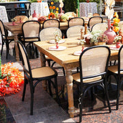 Black Rattan Chair | Party Chair with Vintage Aesthetic