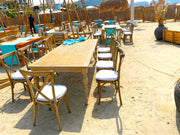 Bistro Cross Back Wooden Chair | Wooden Elegant Dinning Chair