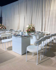 Le Minou Regal  Glass Dining Table Box | Contemporary-Style Dining Table