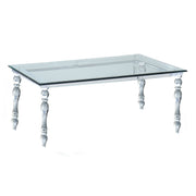 Clear Acrylic Table | Modern Acrylic Dinning Table | Modern Chic Rectangular Acrylic Dinning Table