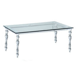 Clear Acrylic Table | Modern Acrylic Dinning Table | Modern Chic Rectangular Acrylic Dinning Table