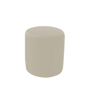 Beige cylindrical stool on a white background