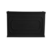 Black bar reception on a white background