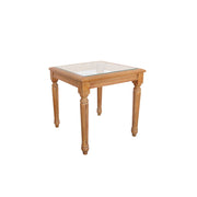 Casa Padrino Square Coffee Table | Wooden Glass Modern Designer Coffee Table