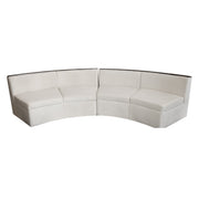 White curved sectional sofa on a white background