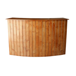 Wooden Curvy Bar Reception 2 | Modern Curvy Bar Reception