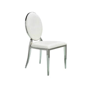 Modern chair with white seat and backrest on a white background - Moments Rental