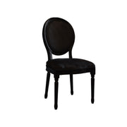 Dior Louis Resin Black Velvet Back | Luxury Black Dinning Chair