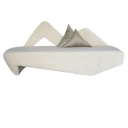 Beige Velvet sofa with two pillows on a white background