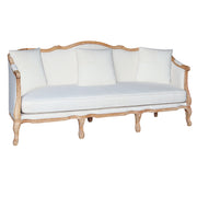 French Style 3 Seater Wooden Sofa | Classical Design Sofa with Cushions