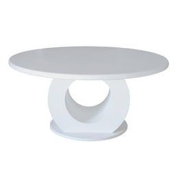 Giovanni Wooden Dinning Table with O shape Base | 180cm Round Dinning Table