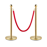Golden Pole and Rope - Queue Pole | Red Carpet Rope Barrier