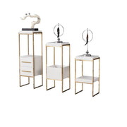 Gold Rodez Set of 3 White | Luxury Flower Display Stand