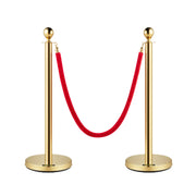 Golden Pole and Rope - Queue Pole | Red Carpet Rope Barrier