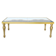 Gold Rectangular Mirror Top Table | Luxury Event Dinning Table