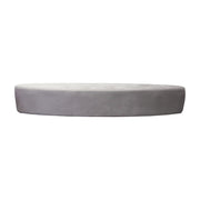 Gray oval cushion bench on a white background