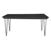 Hairpin Grand Black Dining Table | Matte Black Dinning Table