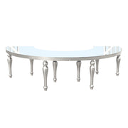 Silver Halfmoon Mirror Top Table | Modern Chic Event Dinning Table