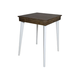 Dark High Square Wood Table | Dark Work Cocktail Table