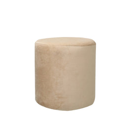 Beige ottoman Pouf on a white background