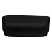 Velvet Black Sofa, 3 Seater Armrest sofa, modern elegant sofa