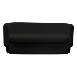 Velvet Black Sofa, 3 Seater Armrest sofa, modern elegant sofa