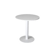 White round table on a white background