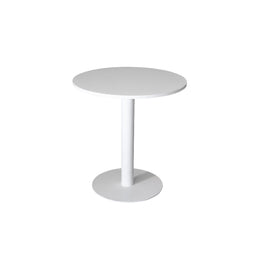 White round table on a white background