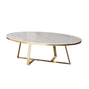 Lagos Oval Gold Base Coffee Table
