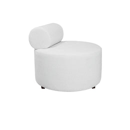 Modern white Boucle Fabric Sofa on a white background