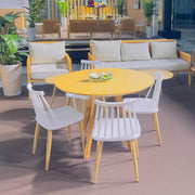 Lily White Chair - Plastic | Armless Dinning Chair