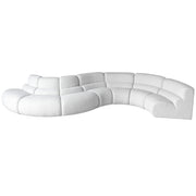 White curved sofa on a white background