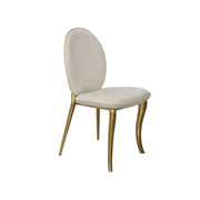 Lion Head Knocker Gold Beige | Luxury Back Lion Hook Dinning Chair