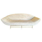 Bridal Sofa with gold base on a white background