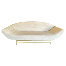 Bridal Sofa with gold base on a white background