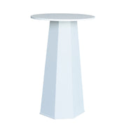 White round table on a white background
