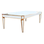 Mirror Legs Table |  Shiny Gold Mirror Dinning Table | Dinning Table with Gold Accents